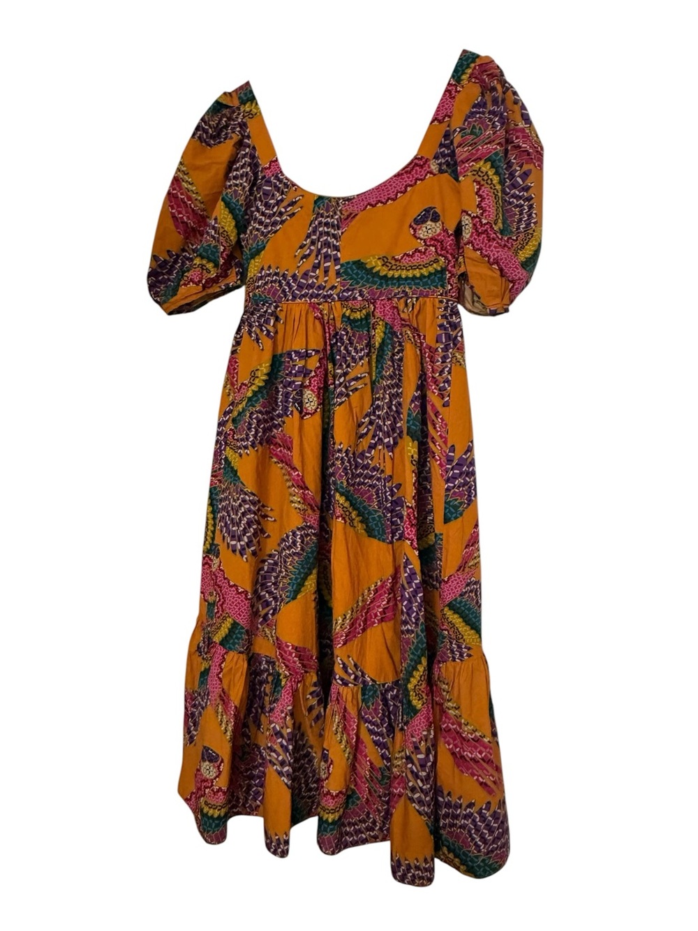 FARM Rio Orange Multicolor Abstract Print Top - Picture 3 of 3